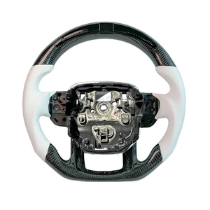 Volant sport en fibre de carbone véritable à fond plat et alcantara personnalisé <span class=keywords><strong>rouge</strong></span> pour Land Rover Range Rover Discovery Sport - Product Image 6