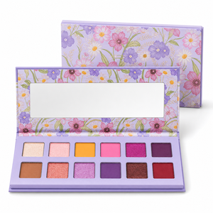 Paleta de Sombras de Ojos Profesional Luminosa, Metálica, Mate y Brillante, 10 Tonos, Diseño de <span class=keywords><strong>Libro</strong></span> de Papel Morado, para Maquillaje de Escenario - Product Image 3