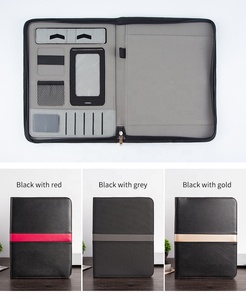 Bìa Cứng PU Tập Tin Thư Mục Văn Phòng Dây Kéo Carpetas <span class=keywords><strong>A4</strong></span> Không Thấm Nước Hồ Sơ Danh Mục Đầu Tư Da Thư Mục Cho Cuộc Phỏng Vấn - Product Image 3