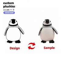 Peluche pingouin rose mignon, jouet en peluche doux et moelleux, animal de l'Antarctique, poupée en peluche, oreiller de confort pour enfants