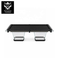Table de billard moderne italienne de luxe 8FT/9FT en verre trempé, taille personnalisable, table de billard professionnelle pour hôtel, appartement, jeux
