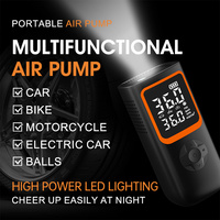 Inflador de Neumáticos de Doble Potencia, Compresor de Aire Inalámbrico de 150 PSI, Bomba de Neumáticos para Automóvil de 12 V, Eléctrica y Portátil