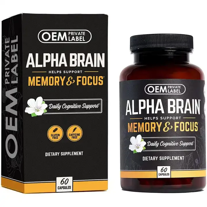 Hot Selling Oem/Odm Verbetert Geheugenconcentratie Nootropics Bevordert Intelligentie En Hersenkracht Alfa-Hersencapsule