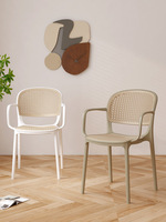 Conception simple moderne fabrication accoudoir chaise en plastique siège design en rotin chaise d'extérieur chaises de jardin