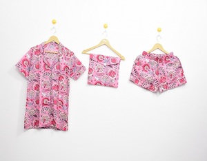 Beautiful Jaipuri Style Cotton Turn-down Collar Buttoned Hand Block Printed Short <b>Pyjama</b> Sets Perfect Gift <b>for</b> Her Sleepwear - Product Image 2