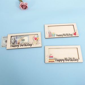 Regalo de Cumpleaños Creativo y Moderno para Niños, Cartera de Madera para Tarjetas y Dinero, Portamonedas Único, Decoración para el Hogar - Product Image 1