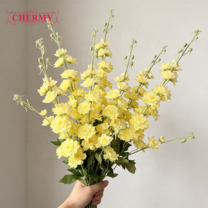 TH948 commercio all'ingrosso di seta <span class=keywords><strong>lungo</strong></span> ramo Delphinium stelo fiori <span class=keywords><strong>viola</strong></span> blu floreale disposizione di nozze - Product Image 4