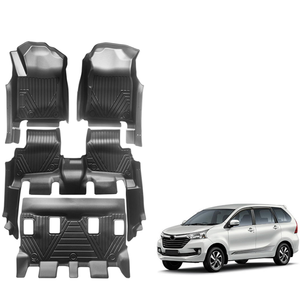 พรมปูพื้นรถยนต์ TPE แบบสั่งทำพิเศษสำหรับ Toyota Avanza ปี 2018 |   แผ่นรองพื้นกันน้ำทุกสภาพอากาศ ชุดเต็ม ของแท้จากโรงงาน - Product Image 1
