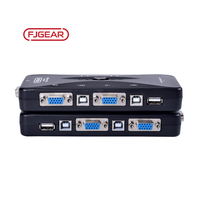 Fjgear Harga Grosir USB 2.0 4 Port USB VGA KVM Switch Pengalih untuk Komputer, Keyboard, Mouse, Scanner, Printer