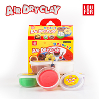Kit d'argile à séchage à l'air Loufor, 6 couleurs, argile à modeler ultra légère non toxique pour enfants, pour la création de cupcakes, beignets, macarons, cadeau éducatif