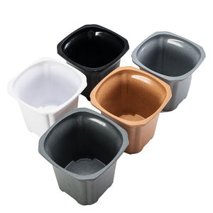 YICAI — Pot de fleurs carré biodégradable, en Fiber de bambou, imitant le <span class=keywords><strong>sable</strong></span> pourpre, Pot écologique pour décoration - Product Image 2