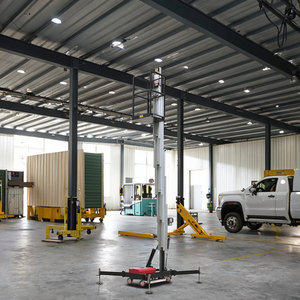 Aluminum Alloy Single Column <b>Lift</b> Portable Vertical <b>Hydraulic</b> Ladder 4-16m Single Double Mast Electric <b>Man</b> <b>Lift</b> - Product Image 1