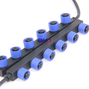 M15 3ピン2芯防水コネクタ オス・メスソケット 8A定格銅接点 ナイロンハウジング 屋外照明器具用プラグ - Product Image 6