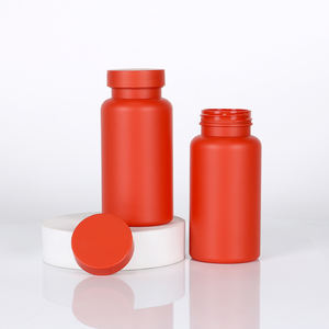 Bouteille en plastique PET fabricant haut de gamme 100ml-200ml revêtement doux au toucher rouge transparent sensation exclusive col 35mm - Product Image 5