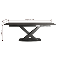 Table et Chaises de Salle à Manger Extensibles Pliantes Françaises avec Cadre Métallique Durable pour Mobilier de Maison Moderne du Guangdong