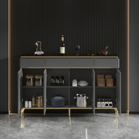 Prix usine salle à manger dessus en marbre moderne bois lumière luxe buffet armoire à vin Console Table Buffet