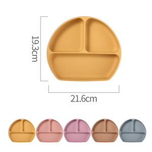 Bộ dụng cụ ăn dặm cho bé bằng silicon bán buôn, 6 món: yếm, bát, thìa, dĩa, đĩa, cốc. Có thể in logo tùy chỉnh. - Product Image 6