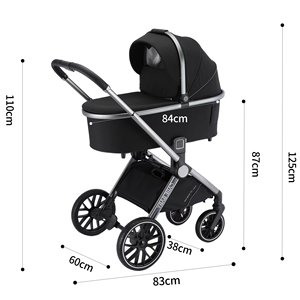 Poussette bébé 3 en 1 OEM, nouvelle, haute, avec siège <span class=keywords><strong>auto</strong></span>, légère, pour nouveau-né, antichoc, confortable, chariot pour bébé - Product Image 6