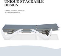 Chaise longue d'extérieur réglable avec structure en aluminium durable et lattes en plastique résistantes aux intempéries pour terrasse de piscine et pelouse