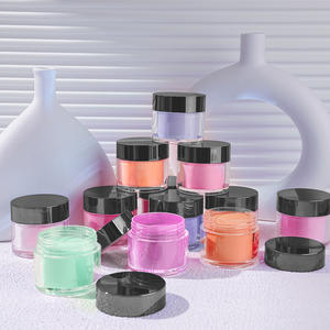 L'industrie chine gros pots de poudre acrylique <span class=keywords><strong>pastel</strong></span> 2oz couvercles noirs clair rose noir poudre acrylique personnalisée marque privée - Product Image 4