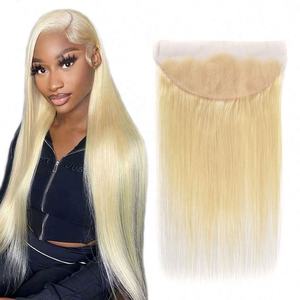 Cheveux humains brésiliens de haute qualité 613 lisses 13x4 pour extensions de cheveux, fermeture 4x4 HD 100% vierge Remy 150% de densité - Product Image 1