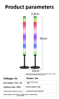 Nouvelle lampe de table LED RGB à fond rond pour ordinateur, jeux, rythme musical, diffusion en direct et capture sonore, intelligente