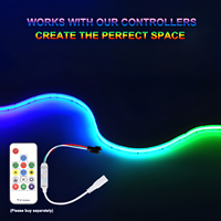 Bande LED COB RGBIC adressable de 10 mm et 12 mm de largeur, LED RGB IC WS2811 12V, bande LED, lumières LED, bande de lumière LED intelligente