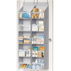 Organisateur à suspendre sur la porte, lot de 2, grande capacité, poches transparentes, rangement pour bébé, organisateur suspendu pour placard - Product Image 1