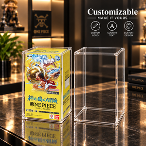Estuche Magnético Acrílico Personalizable para el Juego de Cartas <span class=keywords><strong>One</strong></span> <span class=keywords><strong>Piece</strong></span> OP-15 God's Island Adventure, Caja Amarilla Impermeable y a Prueba de Polvo - Product Image 1