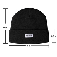 Bonnet tricoté noir à double couche, thermo-isolant, avec bord pliable, 3M
