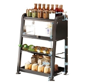 double-layer seasoning rack storage shelf racks countertop spice rack storage organizer shelf
