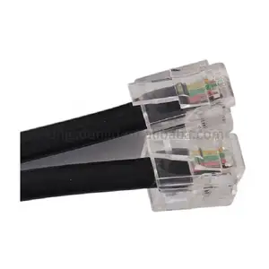 สาย10FT 3FT RJ11โทรศัพท์ตัวผู้กับตัวเมีย RJ11สำหรับสายโทรศัพท์อีเทอร์เน็ต