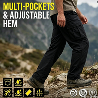Pantalon cargo de randonnée pour homme Saiki, résistant à l'eau, Ripstop, multi-poches, pantalon technique de plein air avec ourlet réglable pour la randonnée