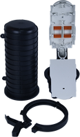 IP68 Waterproof Vertical Dome Optical Fiber Splice Closure 288C Fiber Cable Junction Box With Complete Installation Fittings