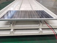Panneau de toiture photovoltaïque isolé en PU/PUR/PIR, panneau solaire sandwich pour maison préfabriquée