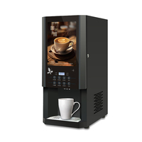 Professioneel commercieel instantkoffiemachine met 3 reservoirs, poederdrankdispenser met warm- en koudwaterfunctie