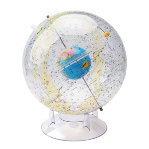 Centre de table globe le globe céleste transparent vente en gros globe céleste en plastique transparent