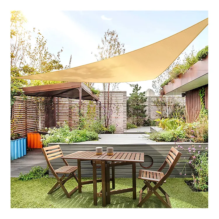 Encrypted sun protection and UV protection hdpe triangle outdoor shade/ yard sail shade/garden sun sail