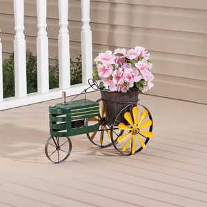 Oniya Intérieur Autoportant Jardin Décor Coloré Métal Tracteur <span class=keywords><strong>Moulin</strong></span> À <span class=keywords><strong>Vent</strong></span> Planteur avec <span class=keywords><strong>Pot</strong></span> <span class=keywords><strong>De</strong></span> <span class=keywords><strong>Fleur</strong></span> - Product Image 2