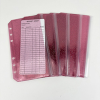Sobres Transparentes de PVC Brillante para Efectivo A6, Preperforados, para el Reto de Ahorro, Bolsillos Flexibles y Duraderos, Envío Rápido