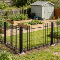 Vente directe d'usine, clôtures en tubes carrés en acier, designs industriels, garde-corps pour balcon extérieur, clôture de jardin tubulaire pour bâtiment