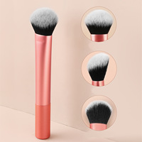 Private Label long tube en aluminium surligneur synthétique pinceau de maquillage surligneurs pinceau à poudre libre