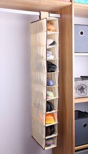 Non-woven Fabric Foldable Wardrobe Hanging Storage Bag Single Tier Multifunctional Clothing Storage <b>Shoe</b> Box Dustproof - Product Image 4
