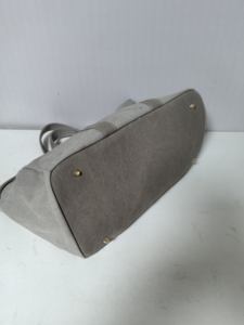 Bolsa de Lona Grande de Color Lavado Personalizada, Bolsa de Lona Orgánica de Algodón Gris Marrón con Hebilla Dorada y Ojal - Product Image 2