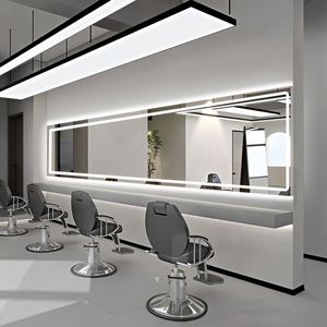 2025 miroir simple face moderne spécial haute définition pour Salon de coiffure Perm teinture lumière horizontale suspendue coiffure chambre - Product Image 6