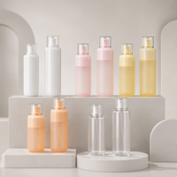 Flacon pulvérisateur à fine brume PET 100ml 120ml 150ml, épaule ronde, cylindrique, pour cosmétiques, soins de la peau, hydrolats