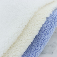 Chamois Flanelle Tissu Collage Plaid Berbère Fausse Fourrure Sherpa Polyester Polaire Collé Textile À La Maison Tissu