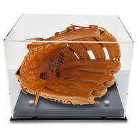 Vitrine de présentation de gants de baseball en acrylique anti-UV, avec couvercle anti-poussière pour gants de baseball, à poser sur table