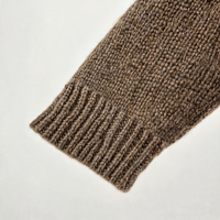 Cardigan en tricot côtelé pour femme de haute qualité, à revers en fourrure shaggy, double boutonnage, épaules tombantes, coupe ample, manches longues, vêtement d'extérieur