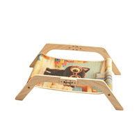 Winners-XC Combo Lit et Griffoir pour Chat en Bois Massif Style Simplicité, Durable et Anti-écaillage